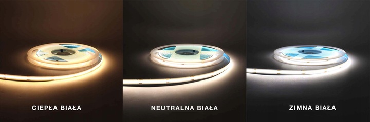 MOCNA Taśma LED COB 5M 12V NEON CIEPŁA LINIA