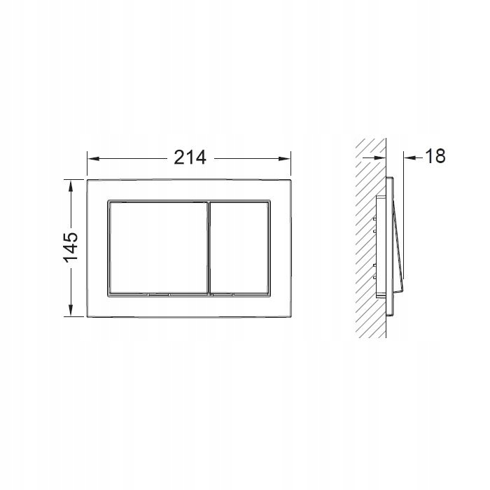 Przycisk spłukujący do WC Tece Base czarny mat 9.240.723