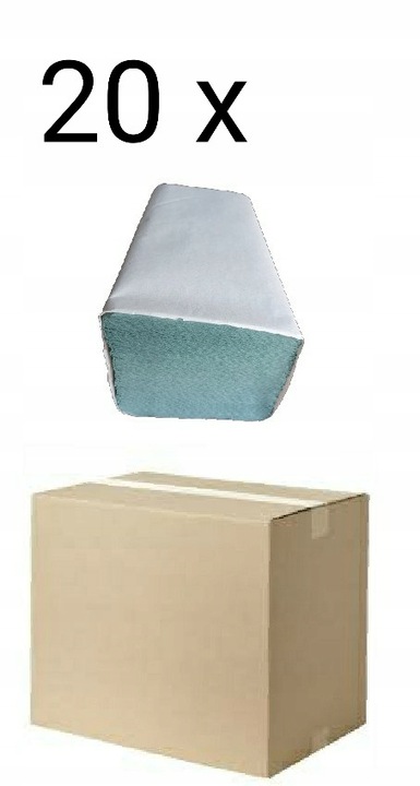 Ręcznik papierowy ZZ ZIELONY, II Kategorii, 4000 listków 1 KARTON 2W