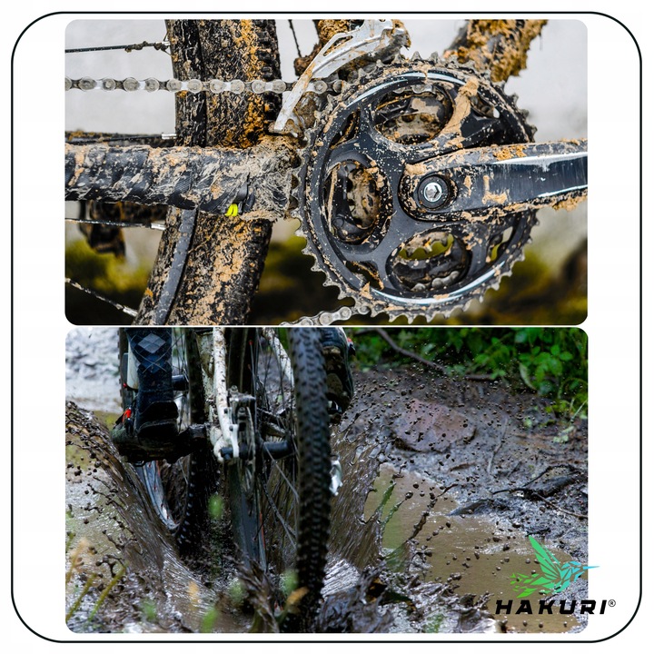 SMAR do ŁAŃCUCHA rowerowego ZESTAW warunki SUCHE MOKRE ZMIENNE + 4 Szczotki