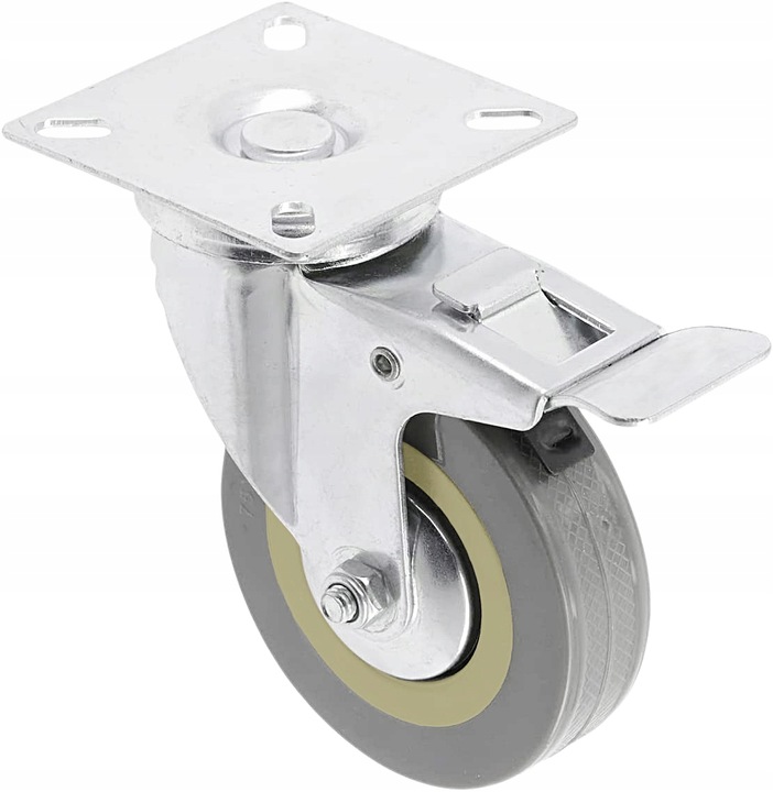 KÓŁKA MEBLOWE OBROTOWE GUMOWE CICHE KOŁA ŁOŻYSKOWANE ZESTAW 4 KÓŁEK