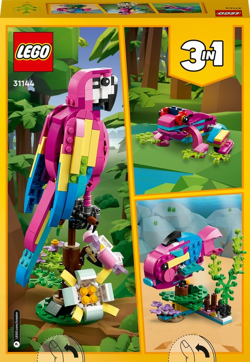 LEGO Creator 3w1 Egzotyczna różowa papuga 31144