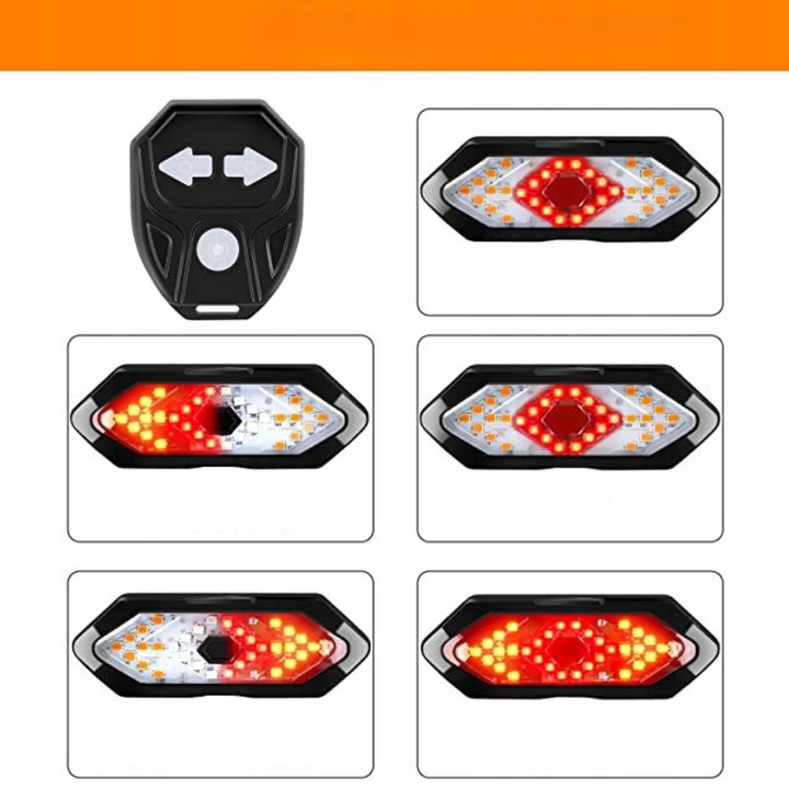 MOCNE LAMPKI ROWEROWE KIERUNKOWSKAZY OŚWIETLENIE PRZÓD TYŁ LED WODOODPORNE