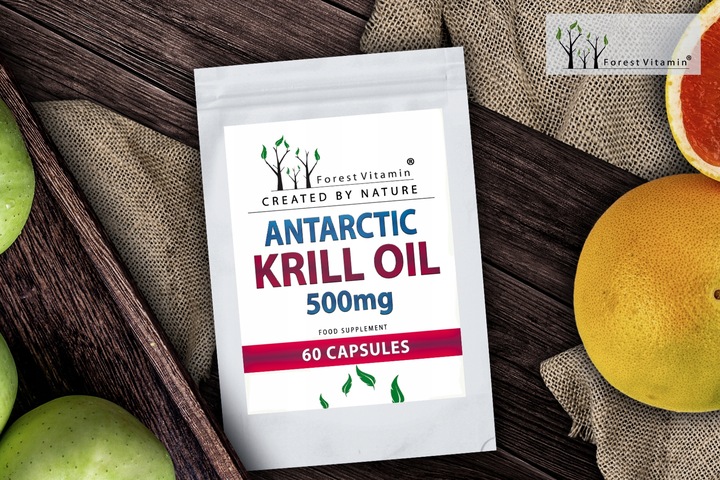 OLEJ Z KRYLA ANTARKTYCZNEGO KRILL MOCNY KRYL OMEGA 3 ASTAKSANTYNA