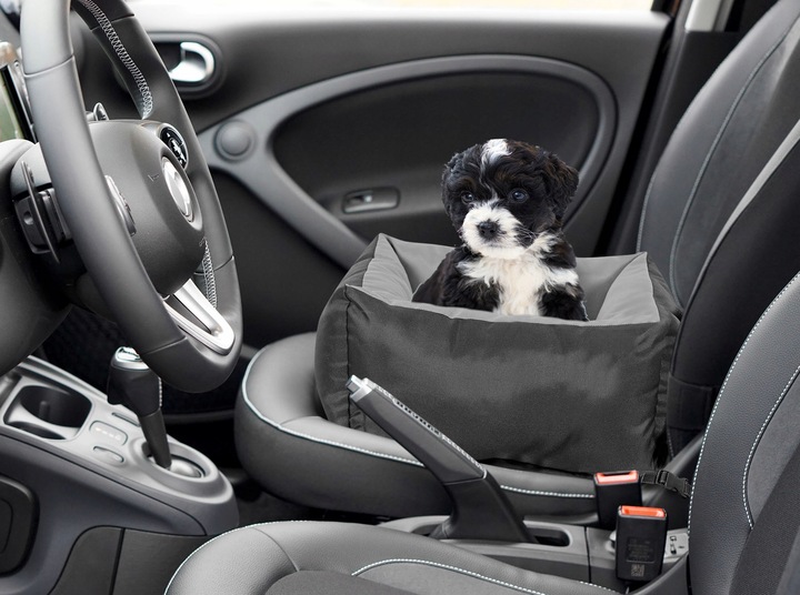 Transporter Samochodowy 55x55 cm Wodoodporny Szary dla Psa Kota