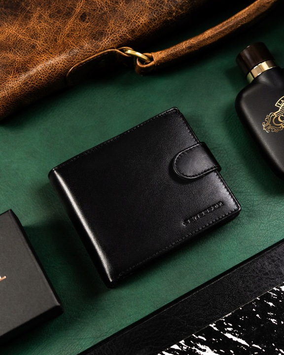 PETERSON męski portfel skórzany na prezent RFID