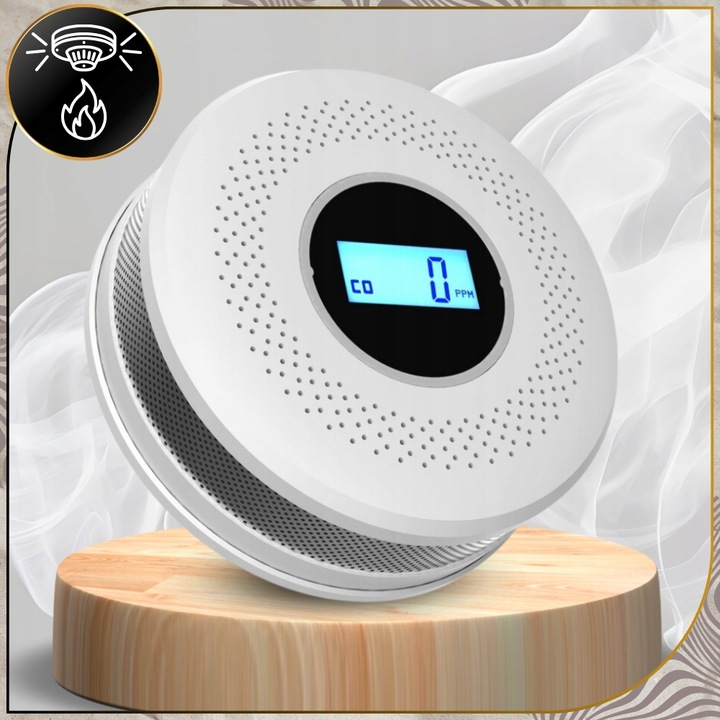 Czujnik czadu i dymu tlenku węgla pożaru ognia JKD 512COM