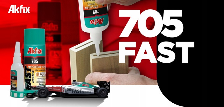 Klej Cyjanoakrylowy z Aktywatorem AKFIX 705 Zestaw 65g + 200ml UNIWERSALNY