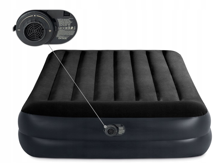 MATERAC DMUCHANY DWUOSOBOWY 203x152cm INTEX POMPKA