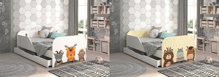 Łóżko MIKI dziecięce 140x70 + materac DUŻO wzorów!