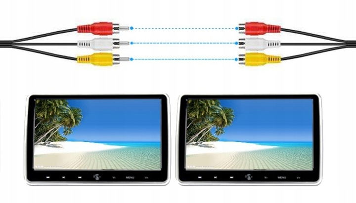 DVD NA ZAGŁÓWKI SAMOCHODOWE EKRANY 10'' USB SD GRY