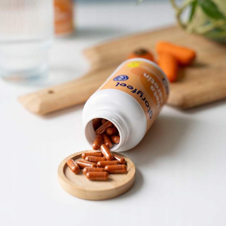 BETA KAROTEN SUN - 200 wegański kapsułek naturalny BETA KAROTEN gloryfeel