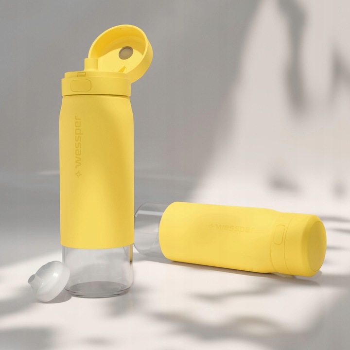 Butelka filtrująca szklana bidon na wodę z filtrem WESSPER B2 ACTITEX