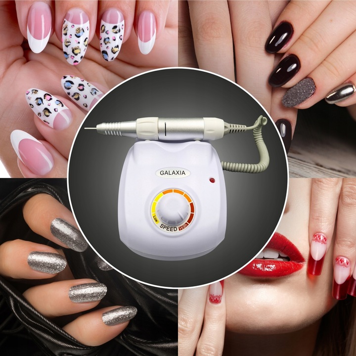 FREZARKA DO PAZNOKCI 65W Do Manicure i Pedicure PROFESJONALNA MOCNA + FREZY