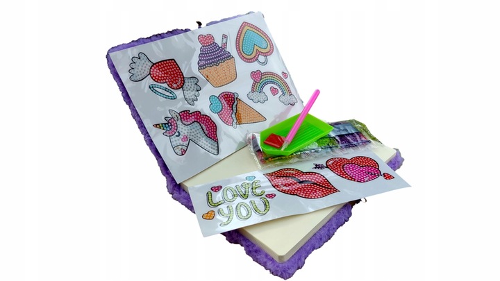 PAMIĘTNIK JEDNOROŻEC+ HAFT DIAMENTOWY DŁUGOPIS NOTESIK UNICORN SZKOLNY