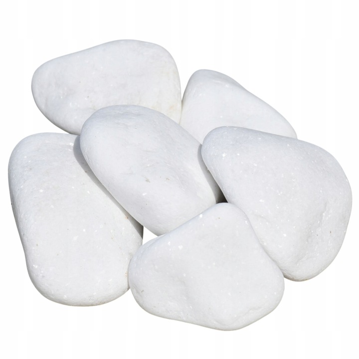 KAMIEŃ OTOCZAK THASSOS 3-6CM KAMIEŃ OGRODOWY BIAŁY DEKORACYJNY OZDOBNY