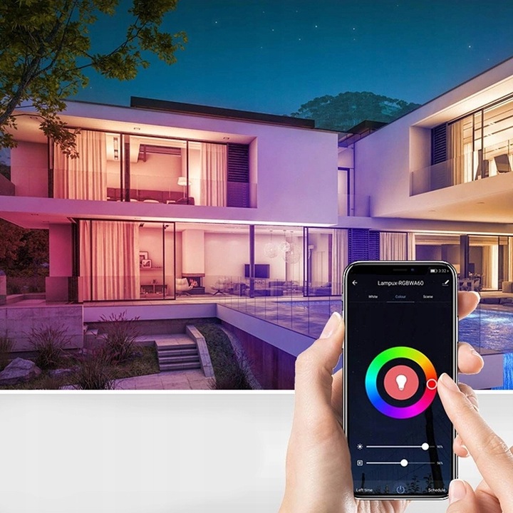 EDO Żarówka LED E27 14W 1400lm RGB + WW-CW WiFi TUYA SMART Inteligetna