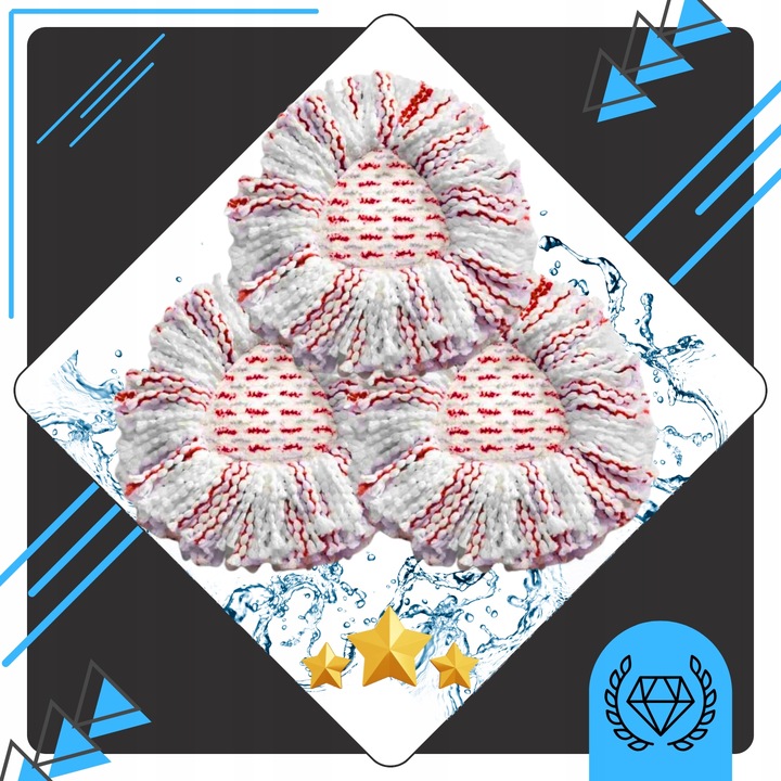 3x WKŁAD NAKŁADKA DO MOPA OBROTOWEGO VILEDA TURBO NOWY MODEL MOPOWANIE