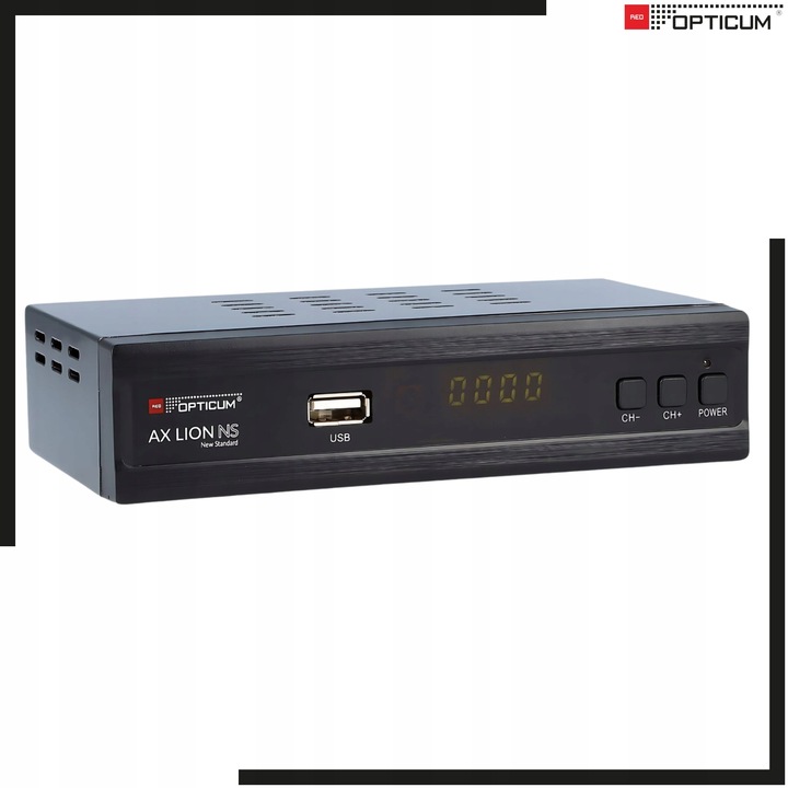 TUNER DVB T2 C OPTICUM AX LION NS HEVC H265 USB FULL HD DEKODER DO TV