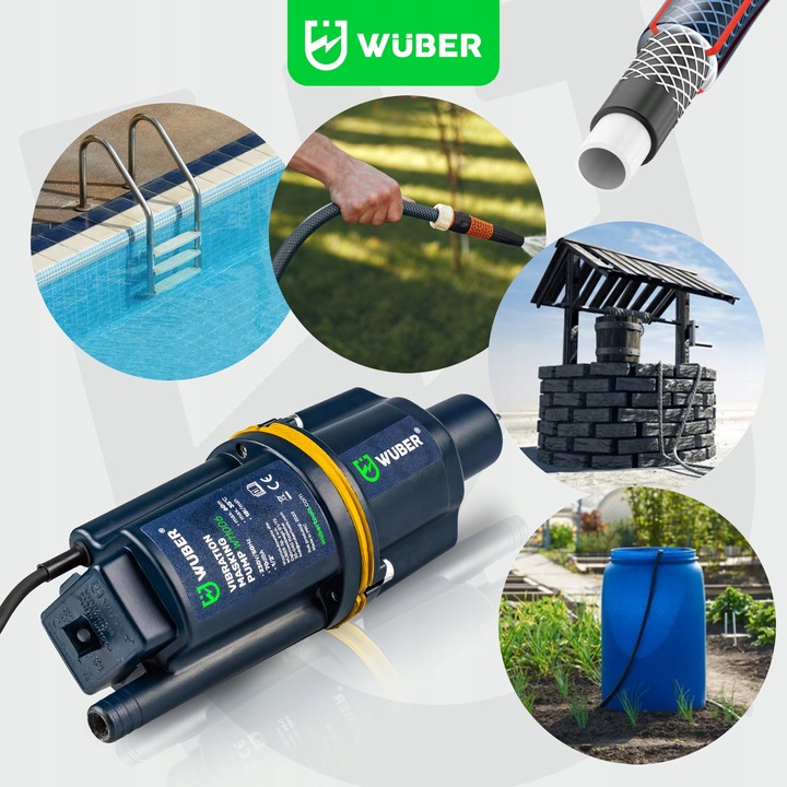 POMPA DO WODY CZYSTEJ DOLNOSSĄCA 460W POMPA RUSKA DO STUDNI NUREK 1080 L/H