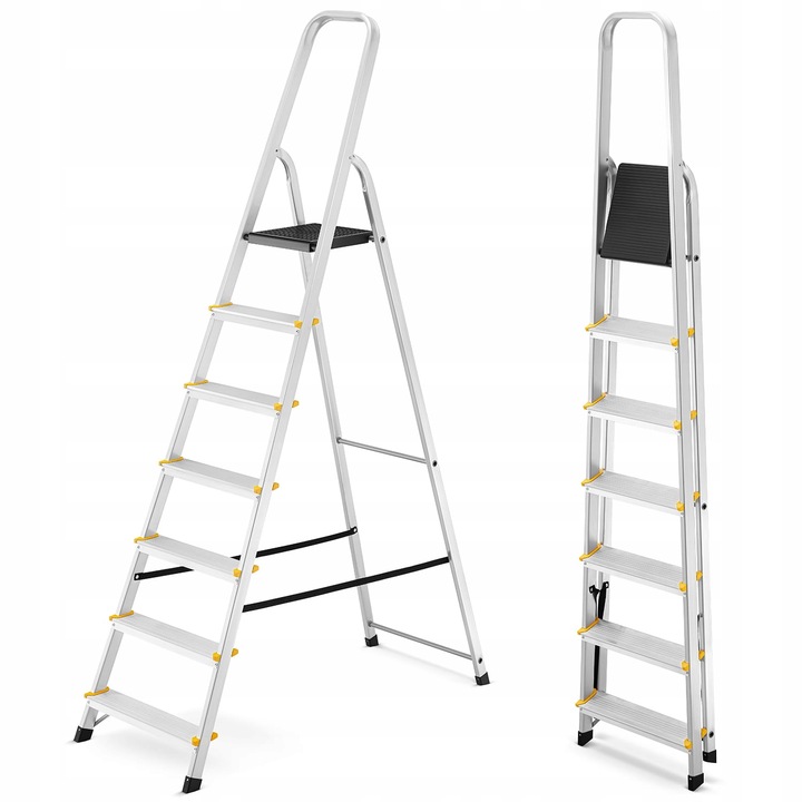 Drabina aluminiowa domowa jednostronna profesjonalna HIGHER 7 stopni
