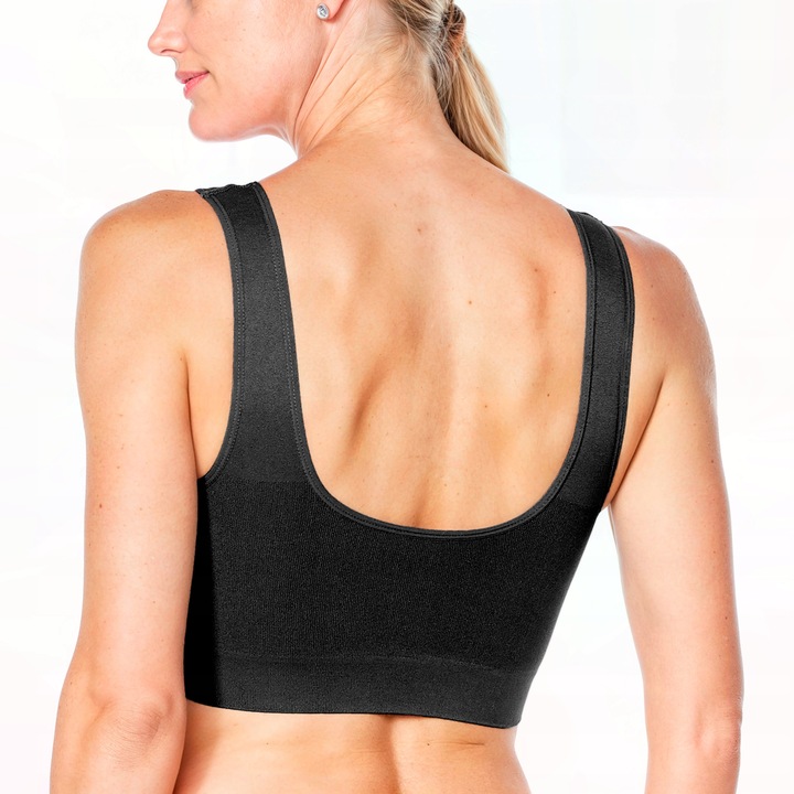 3-pak Biustonoszy Bezszwowych bez Zapięć i Fiszbin z Push-up Wkładkami, L