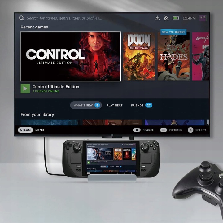 WIELOFUNKCYJNA STACJA DOKUJĄCA + 3*PORTY USB A 3.0 + PORT TYPE-C