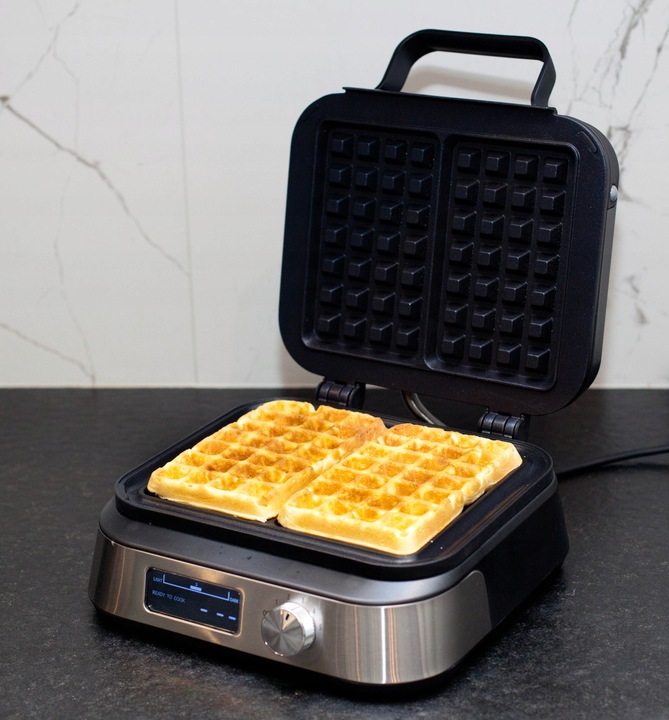 Gofrownica XXL z wyświetlaczem LCD | chrupiące gofry, regulacja