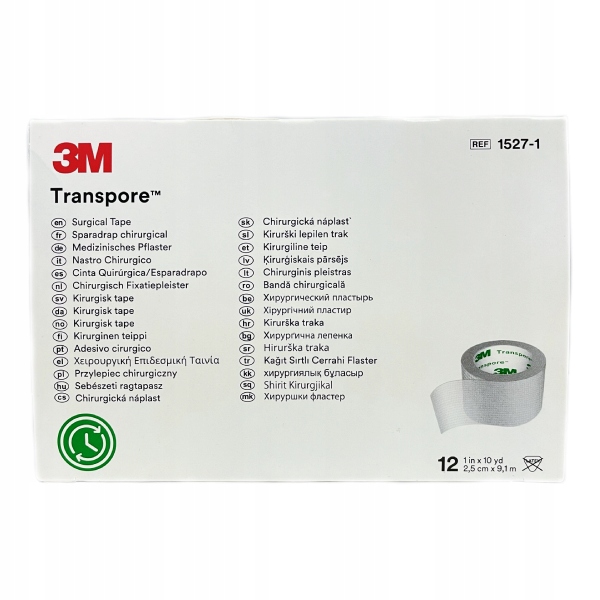 TRANSPORE 3M PRZYLEPIEC FOLIOWY 2,5cm x9,1m 12SZT
