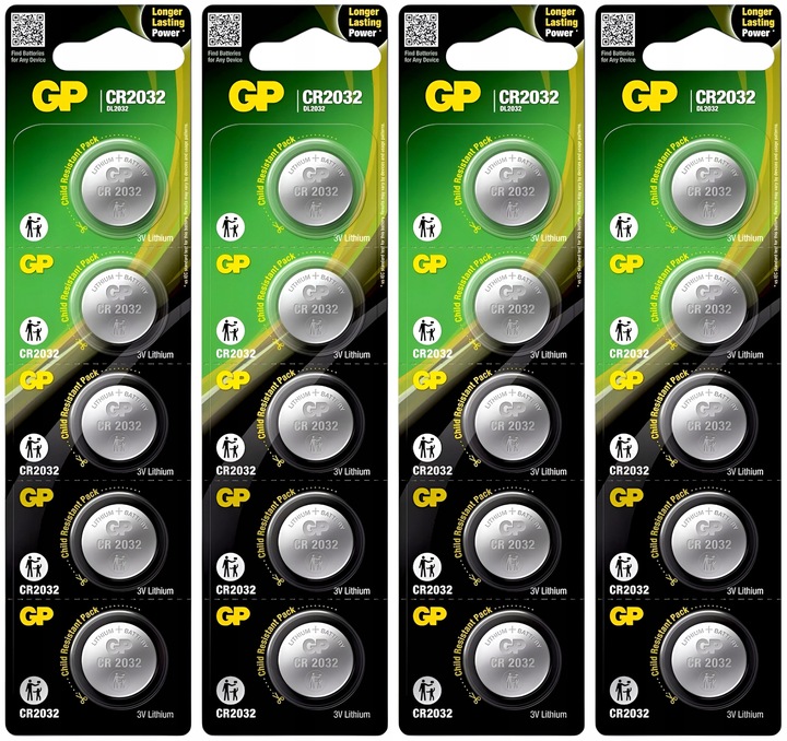 Bateria litowa GP CR2032 3V Lithium guzikowa zegarkowa 20 szt.