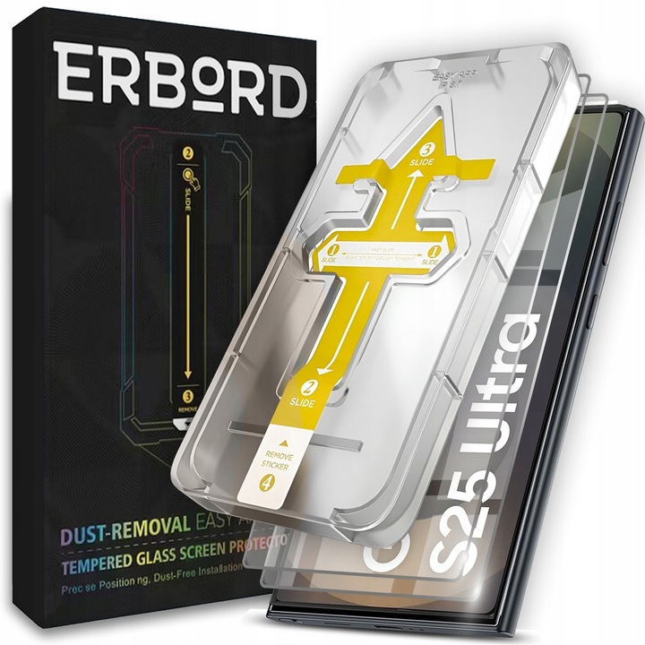 2x Szkło Hartowane 9H do SAMSUNG GALAXY S25 ULTRA z ramką do montażu szybka