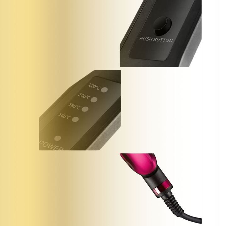 KARBOWNICA DO WŁOSÓW CERAMICZNA CERAMICZNA PRO JONIZACJA FALE LOKI