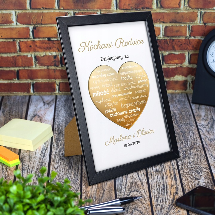 ŚLUBNE PODZIĘKOWANIA DLA RODZICÓW MAMY TATY OBRAZ RAMKA PLAKAT ŚLUB 3D