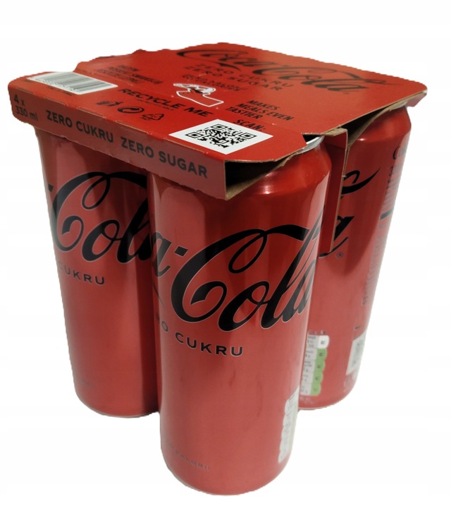 Napój gazowany Coca-Cola ZERO 330 ml, ZGRZEWKA 24 SZTUKI