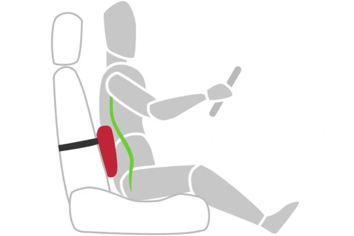 PODUSZKA LĘDŹWIOWA PÓŁWAŁEK POD KRĘGOSŁUP MEMORY