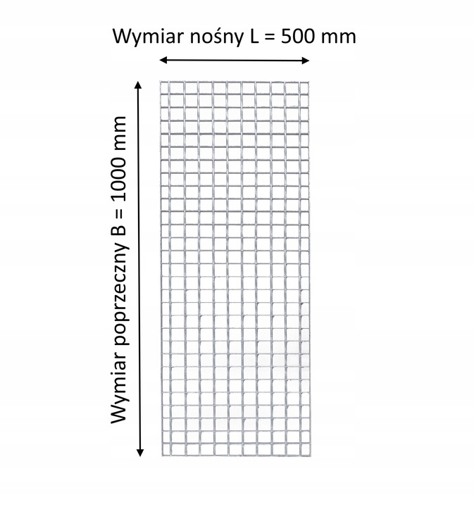 Krata WEMA 500x1000 | ocynkowana | płaskownik 30x2 mm | podest metalowy