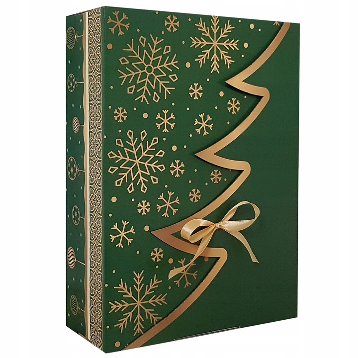 35x25x10 CM PUDEŁKO PREZENTOWE REKLAMOWE ŚWIĄTECZNE CHOINKA GRATIS 1605 D