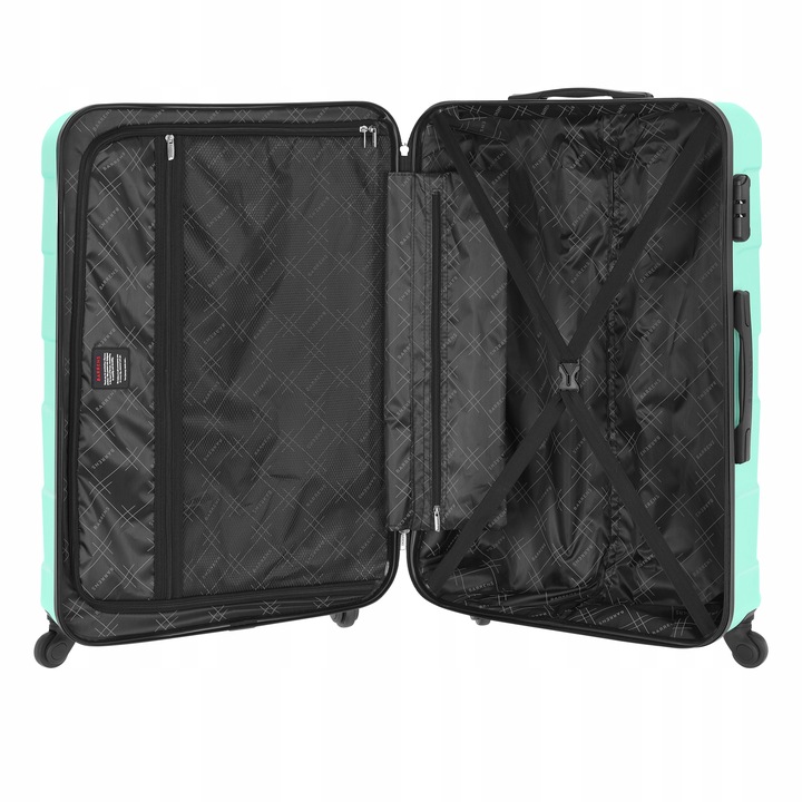 Duża WALIZKA Podróżna BAGAŻ REJESTROWANY twarda POJEMNA TORBA XXL mięta
