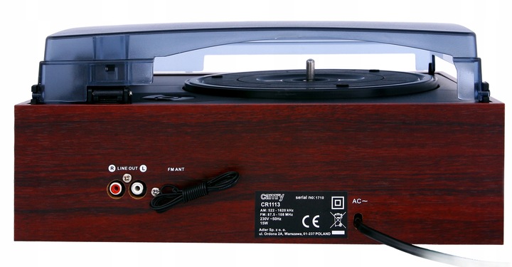 CR 1168 Gramofon z Radiem, Bluetooth, MP3, USB i Nagrywaniem