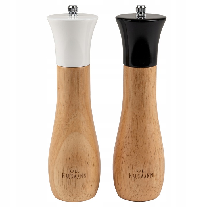 MŁYNEK DO PIEPRZU RĘCZNY ZESTAW 2 SZT MŁYNEK DO PIEPRZU I SOLI DREWNO