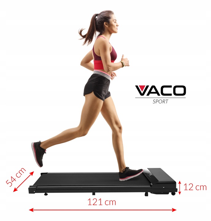 Bieżnia (Walking pad) VACO z wyświetlaczem LED i zdalnym sterowaniem.