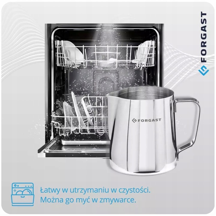 FORGAST DZBANEK STALOWY DO SPIENIANIA MLEKA KUBEK 0,35 L FG11020