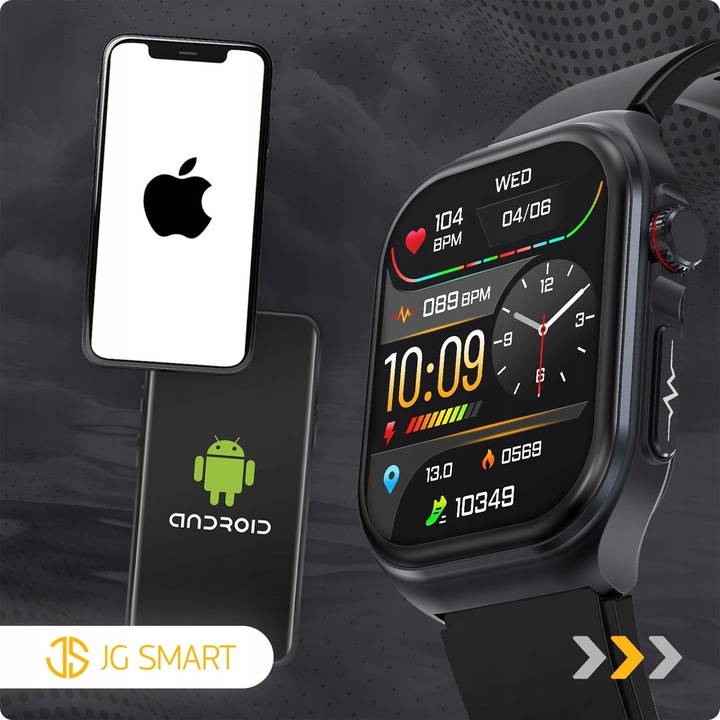 SMARTWATCH DLA SENIORA ZEGAREK EKG FUNKCJA POMIARU CUKRU CIŚNIENIE MENU POL