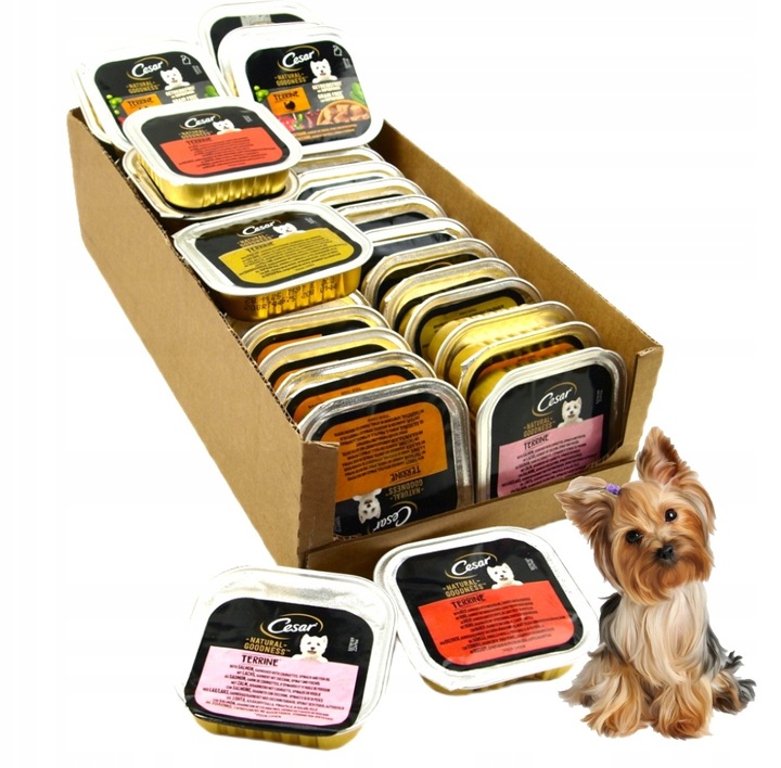 Karma Mokra dla Psa Cesar Natural Goodness mix smaków 34 szt x 100g