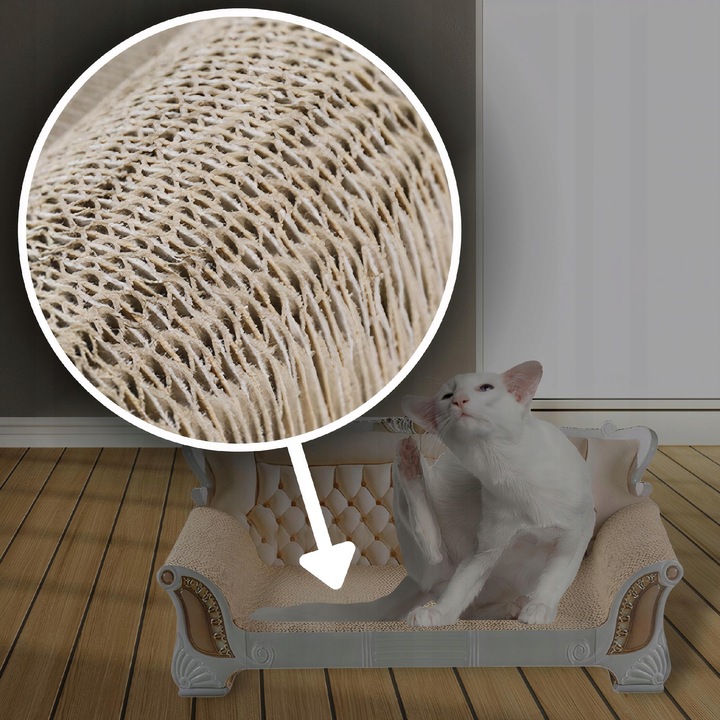 Drapak Tekturowy Dla Kota SOFA Legowisko Karton Kanapa Leżak 52cm