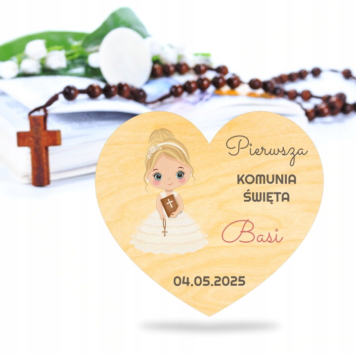 Podziękowania dla gości KOMUNIA na CHRZEST I ROCZEK URODZINY magnes 10