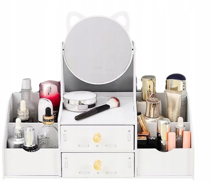 Toaletka dla dziewczynek z lustem organizer KOCIE USZY prezent