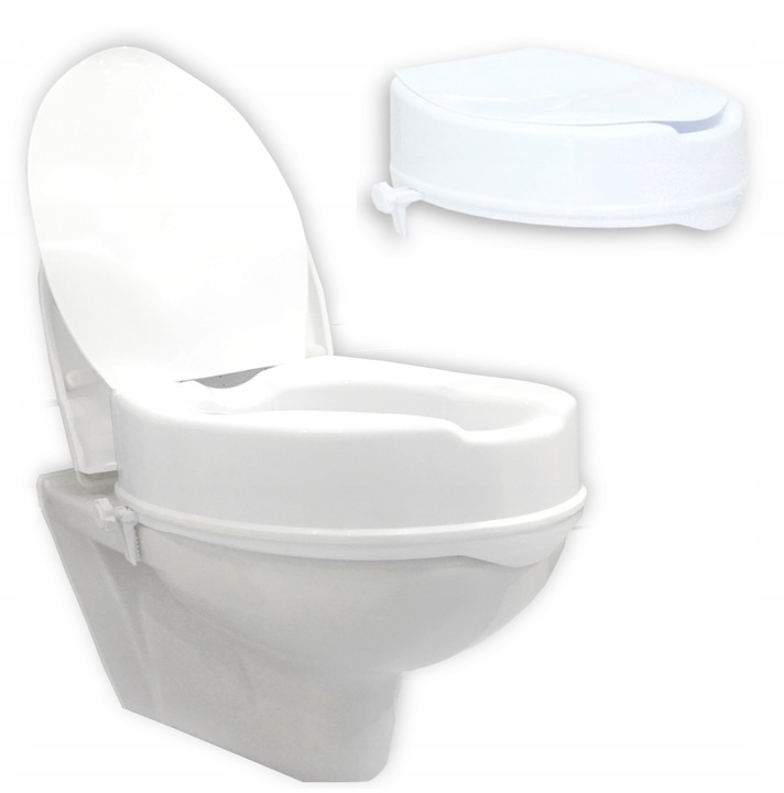 Nakładka WC Nasadka toaletowa z pokrywą Podwyższająca sedes seniora 15cm