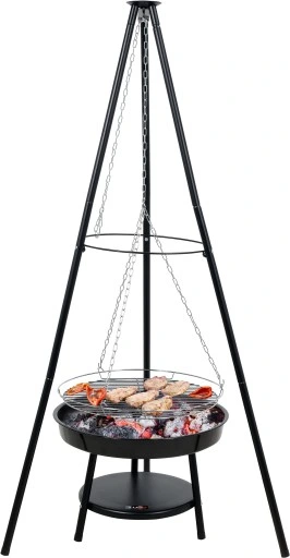 GRILL WISZĄCY OGRODOWY PALENISKO TRÓJNÓG OGNISKO