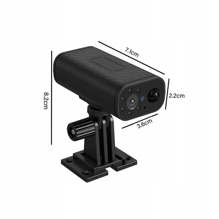 Mini kamera zewnętrzna wifi zdalny podgląd podczerwień 7 dni
